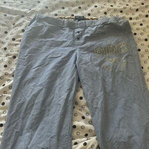 early 2000s L low rise Uni V of pink Victoria secret sleep pants